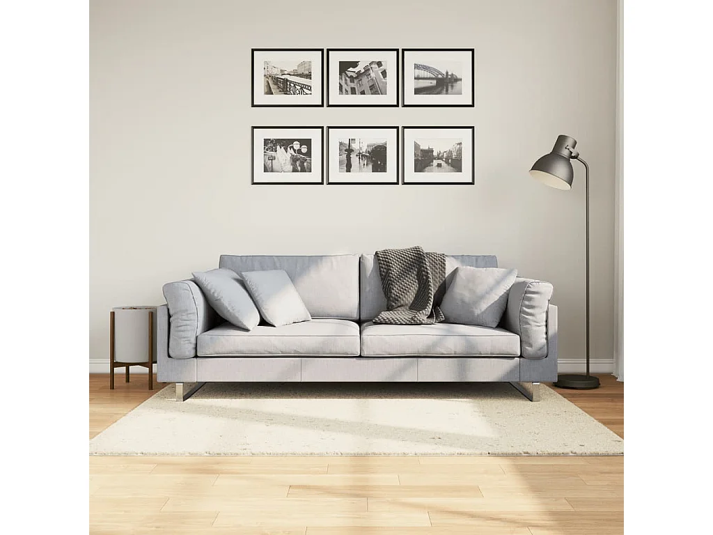 Vito  Teppich Shaggy Hochflor Modern Creme 120x170 cm