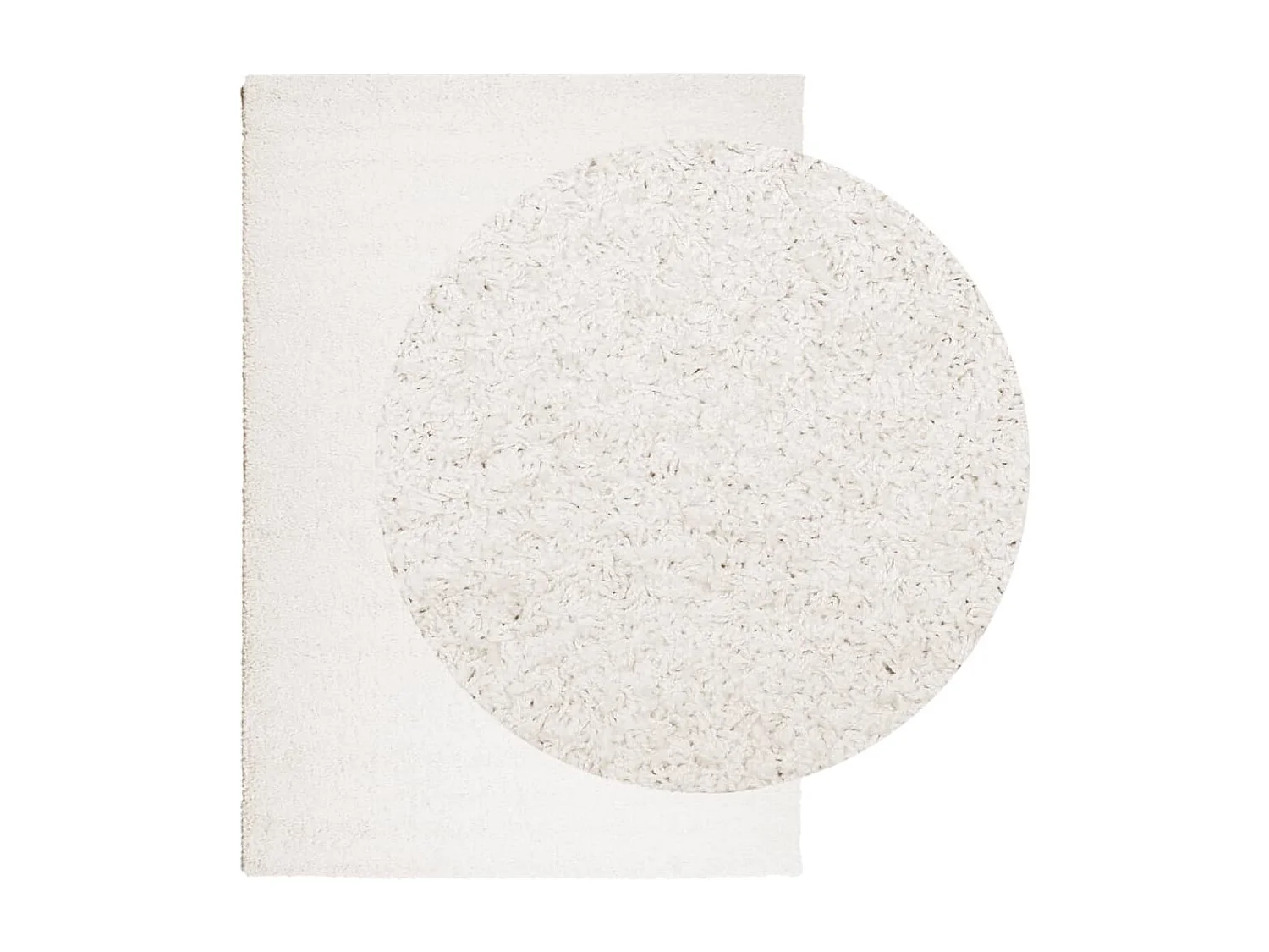 Vito  Teppich Shaggy Hochflor Modern Creme 120x170 cm