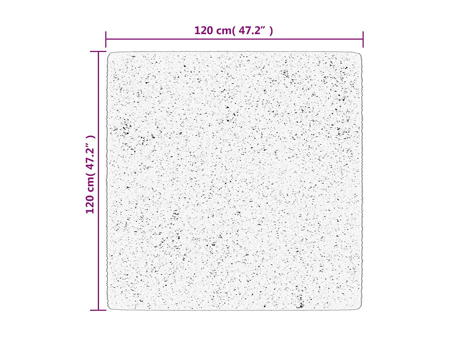 Hester  Tapis HUARTE à poils courts doux et lavable sable 120x120 cm