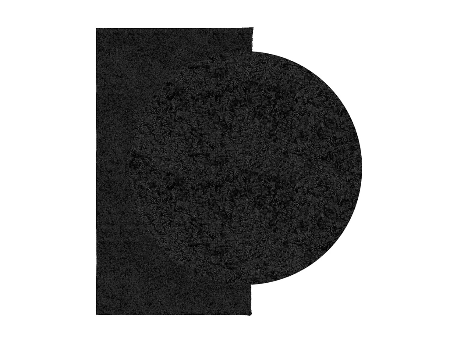 Vito  Shaggy-Teppich PAMPLONA Hochflor Modern Schwarz 80x150 cm