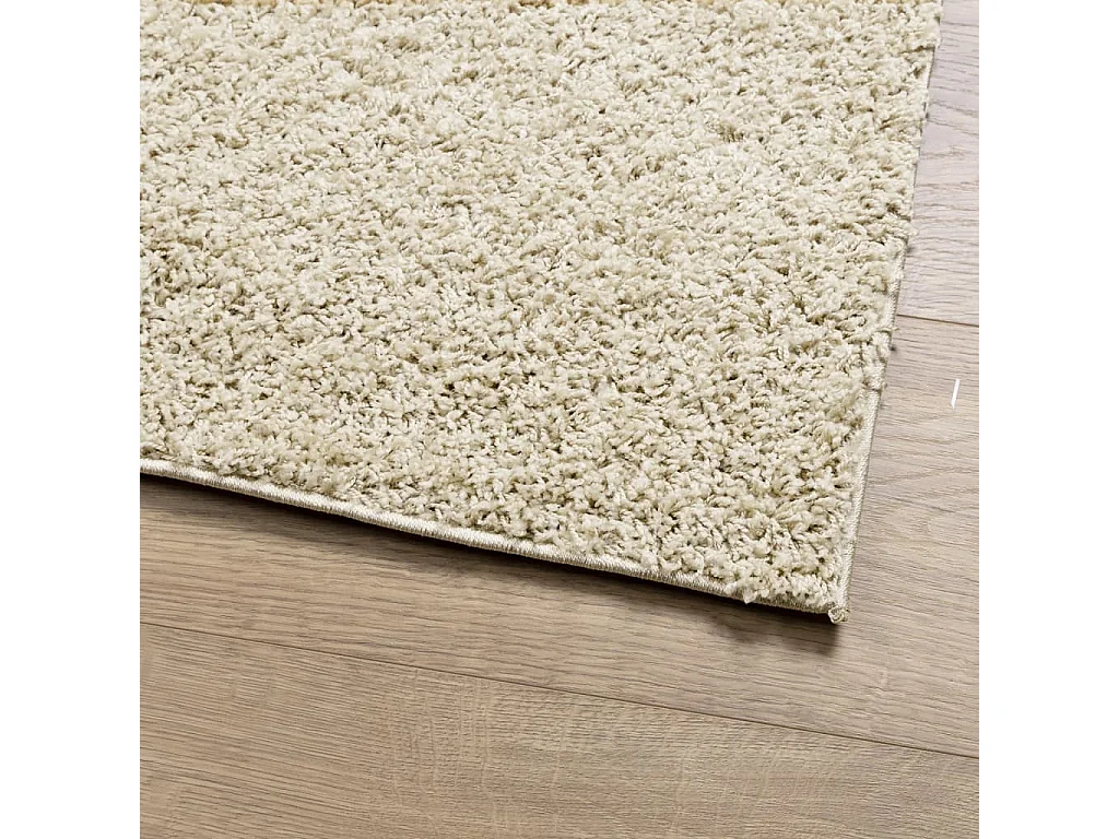 Vito  Teppich Shaggy Hochflor Modern Golden 160x160 cm