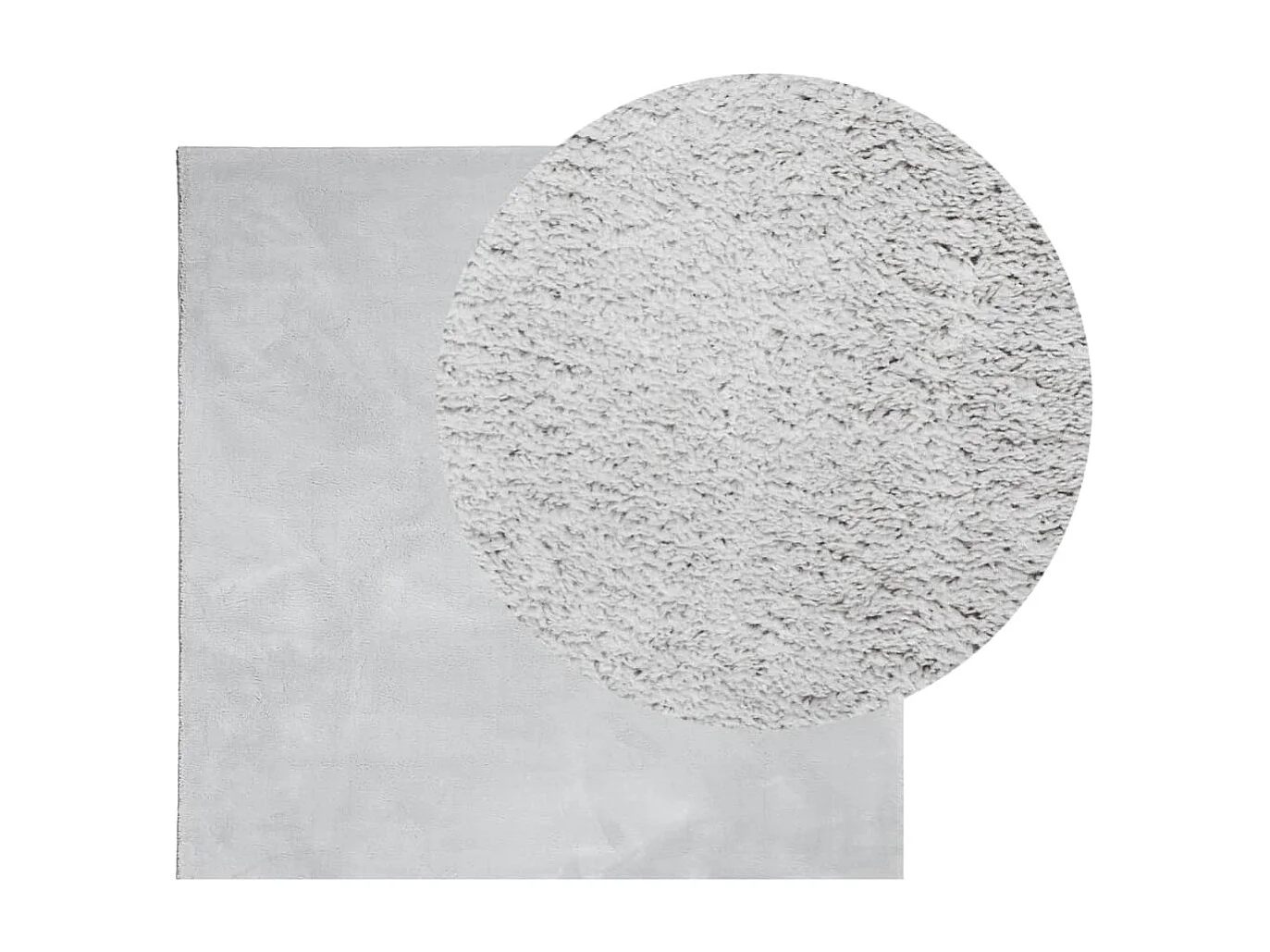 Hester  Tapis HUARTE à poils courts doux et lavable gris 240x240 cm