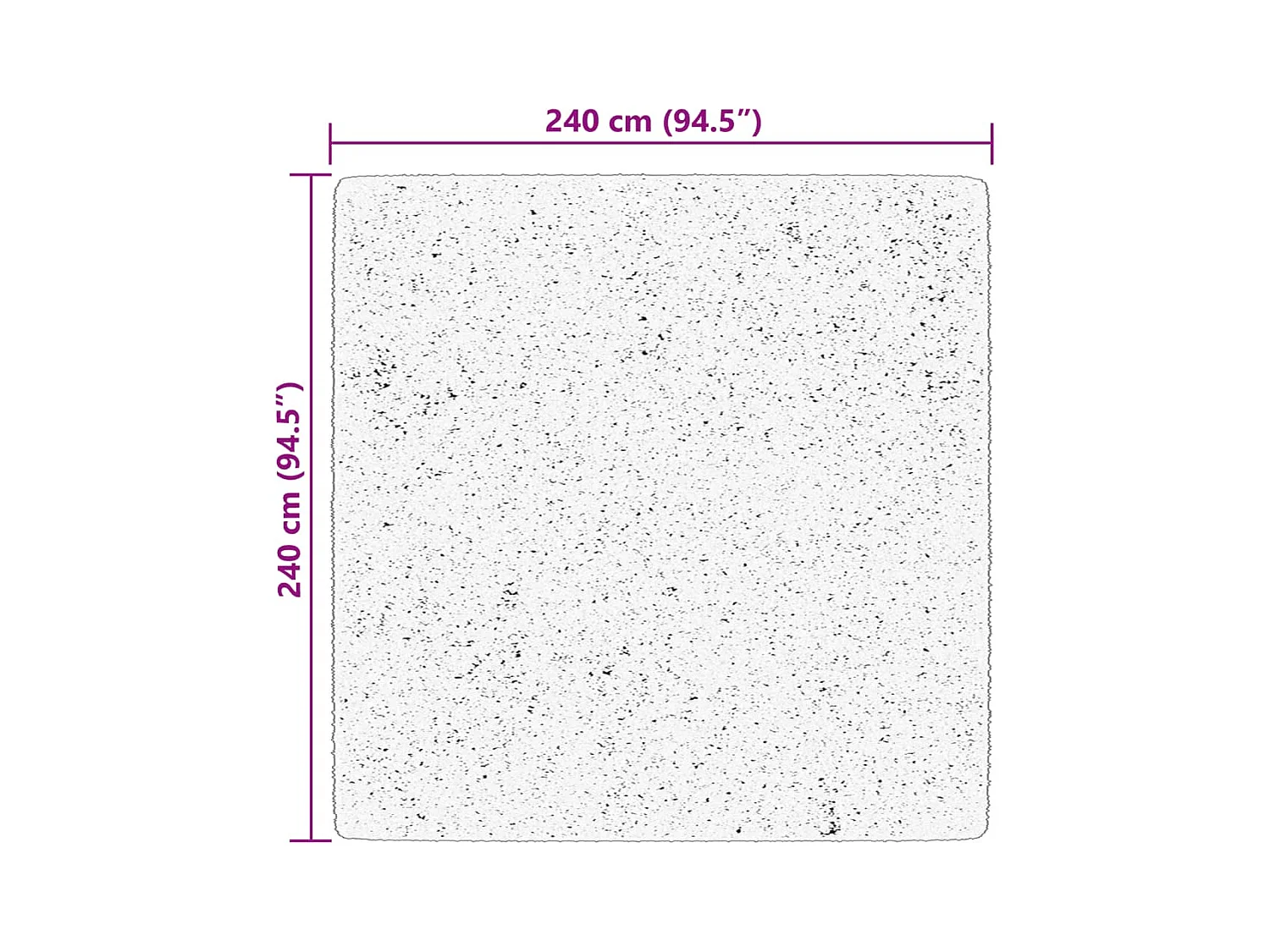 Hester  Tapis HUARTE à poils courts doux et lavable gris 240x240 cm