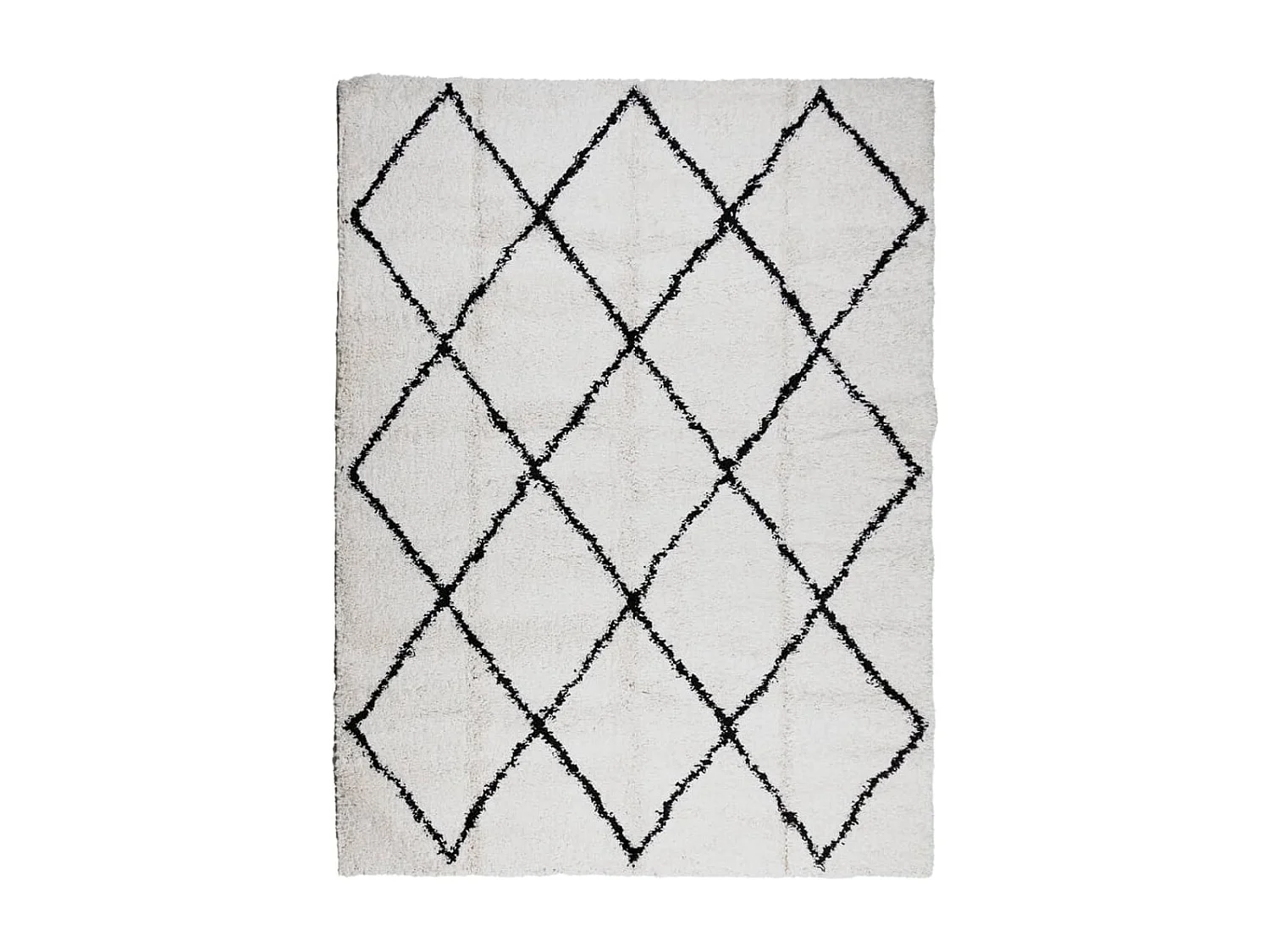 Vito  Vloerkleed PAMPLONA shaggy hoogpolig 300x400 cm crème en zwart