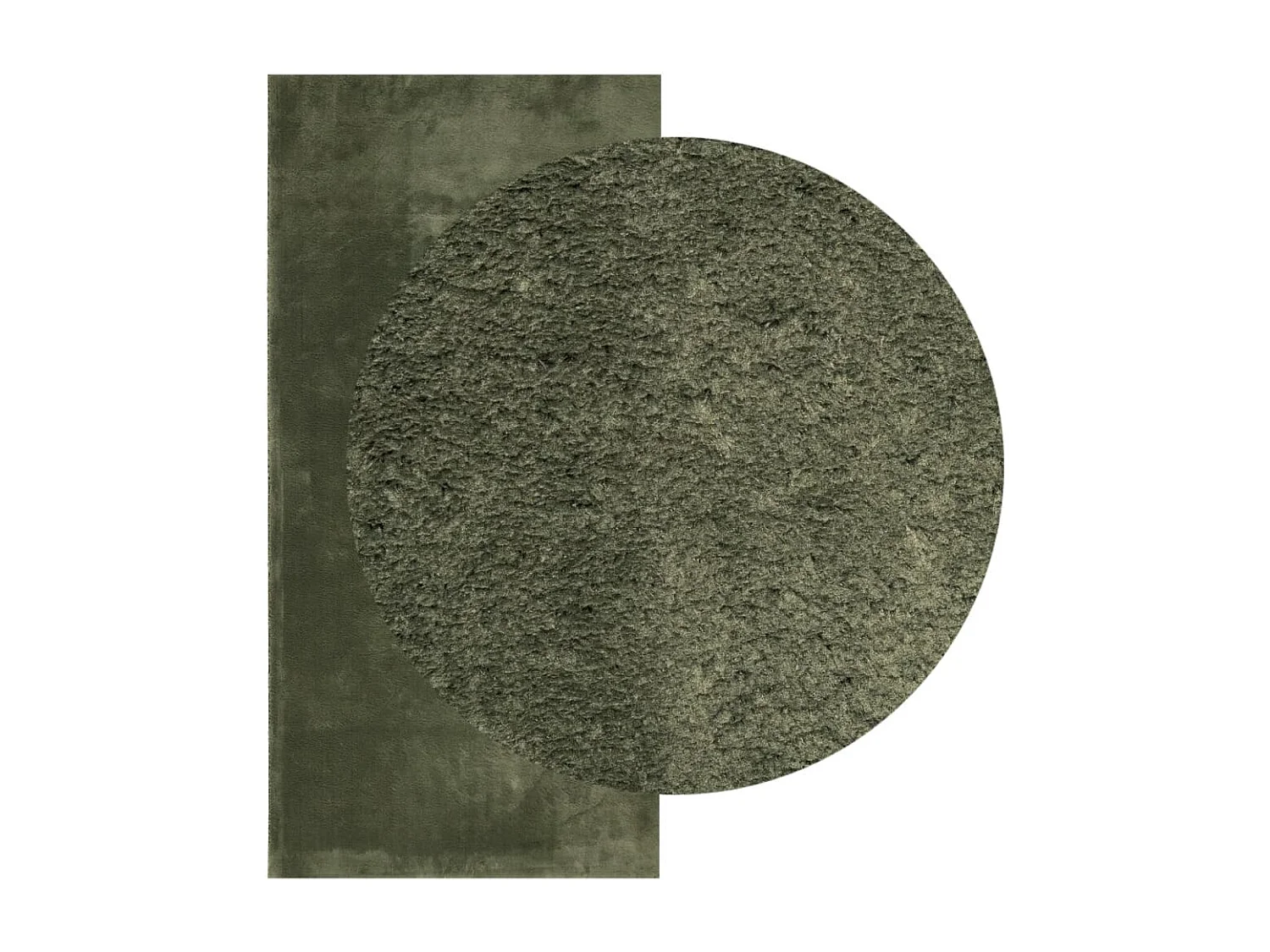 Prolenta Premium -  Tapis HUARTE à poils courts doux lavable vert forêt 100x200 cm