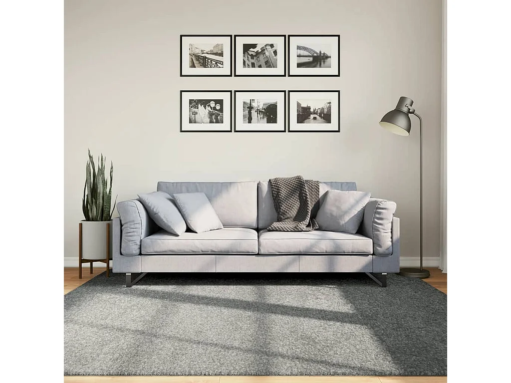 Vito  Teppich Shaggy Hochflor Modern Grün 200x200 cm