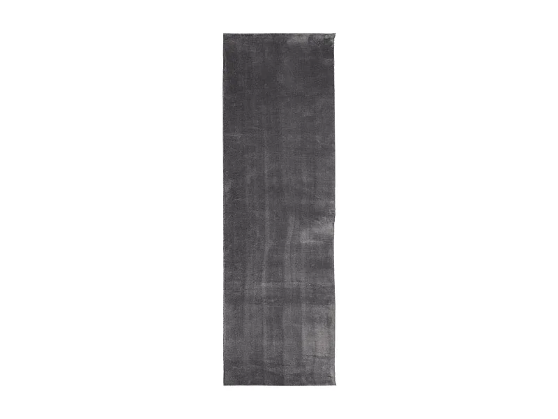 Hester  Tapis HUARTE à poils courts doux et lavable anthracite 80x250cm