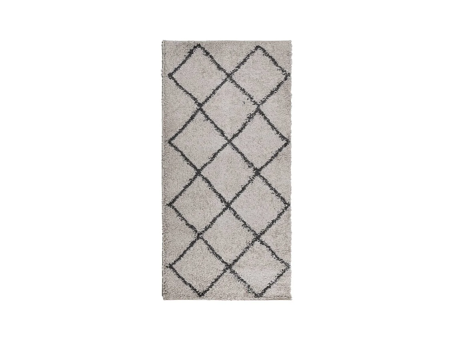 Vito  Shaggy-Teppich PAMPLONA Hochflor Beige & Anthrazit 100x200 cm