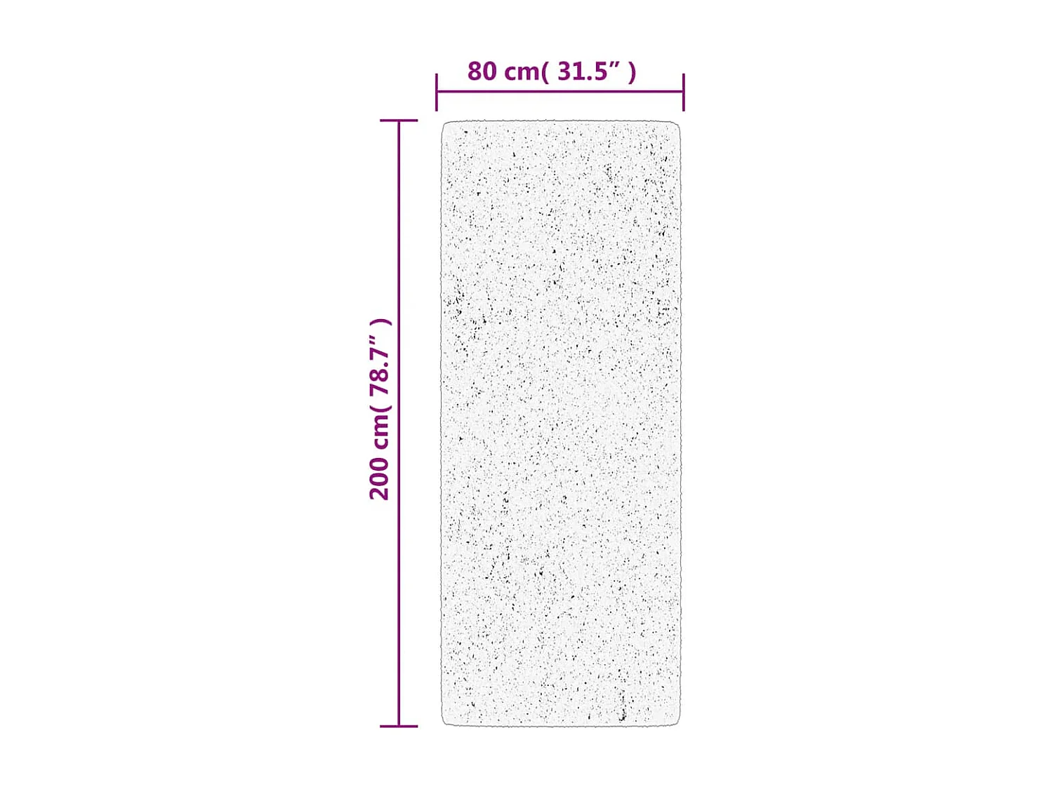 Vito  Tapis shaggy PAMPLONA poils longs moderne beige 80x200 cm