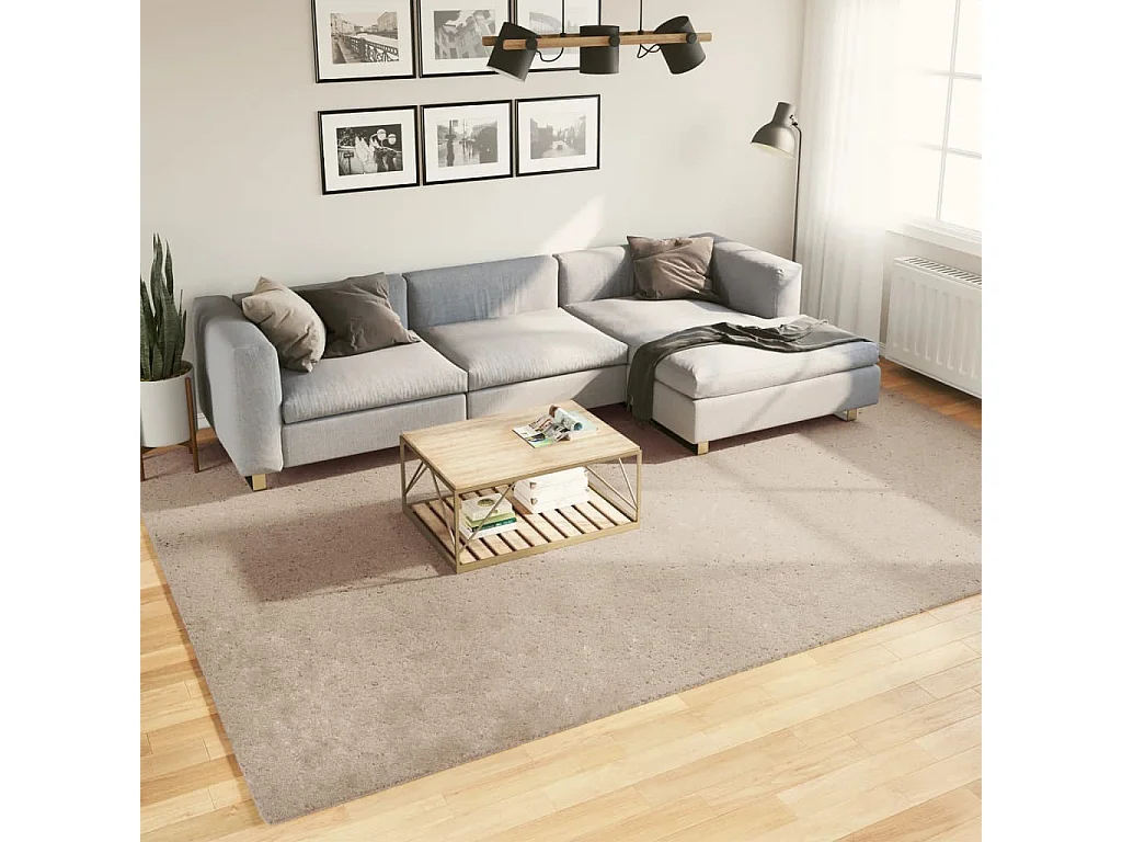 Prolenta Premium -  Tapis HUARTE à poils courts doux et lavable sable 240x340 cm