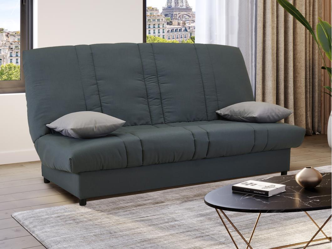 Canapé convertible clic-clac en tissu gris anthracite FARWEST III