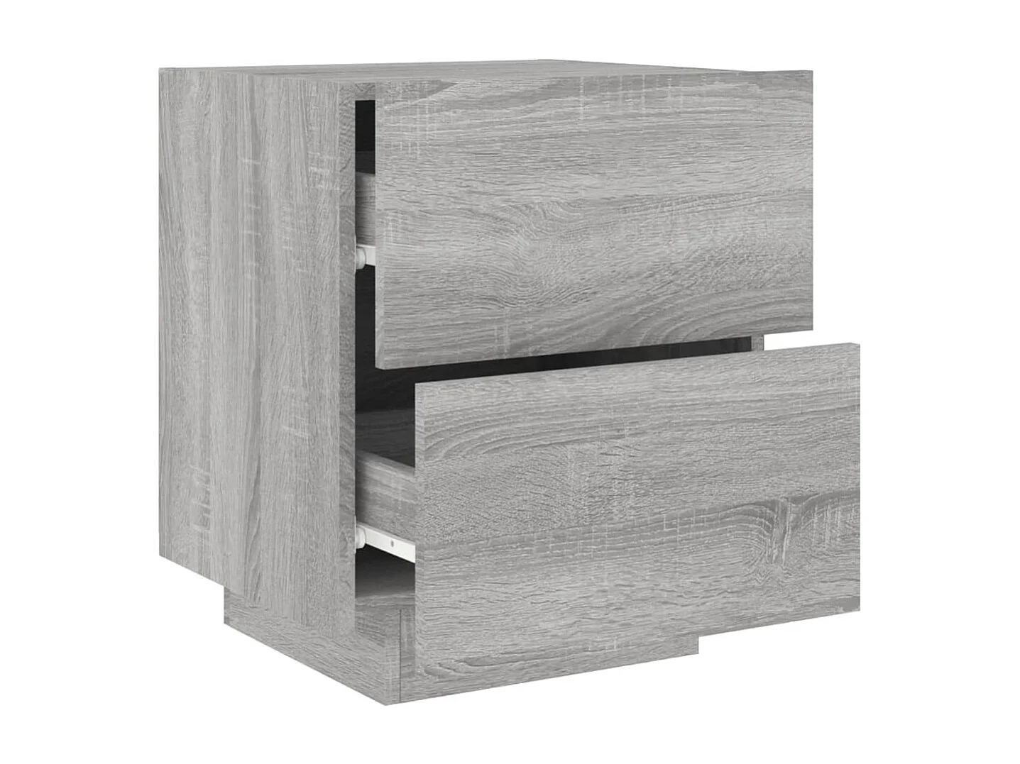 Prolenta Premium -  Armoire de chevet et lumières LED sonoma gris bois d'ingénierie