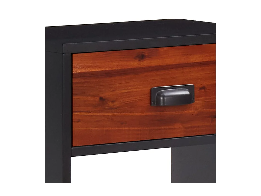 Pierre-Frédéric-Jean  Bois d'acacia massif Table de chevet 40x30x57 cm