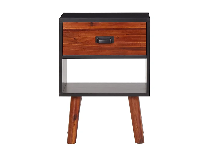 Pierre-Frédéric-Jean  Bois d'acacia massif Table de chevet 40x30x57 cm