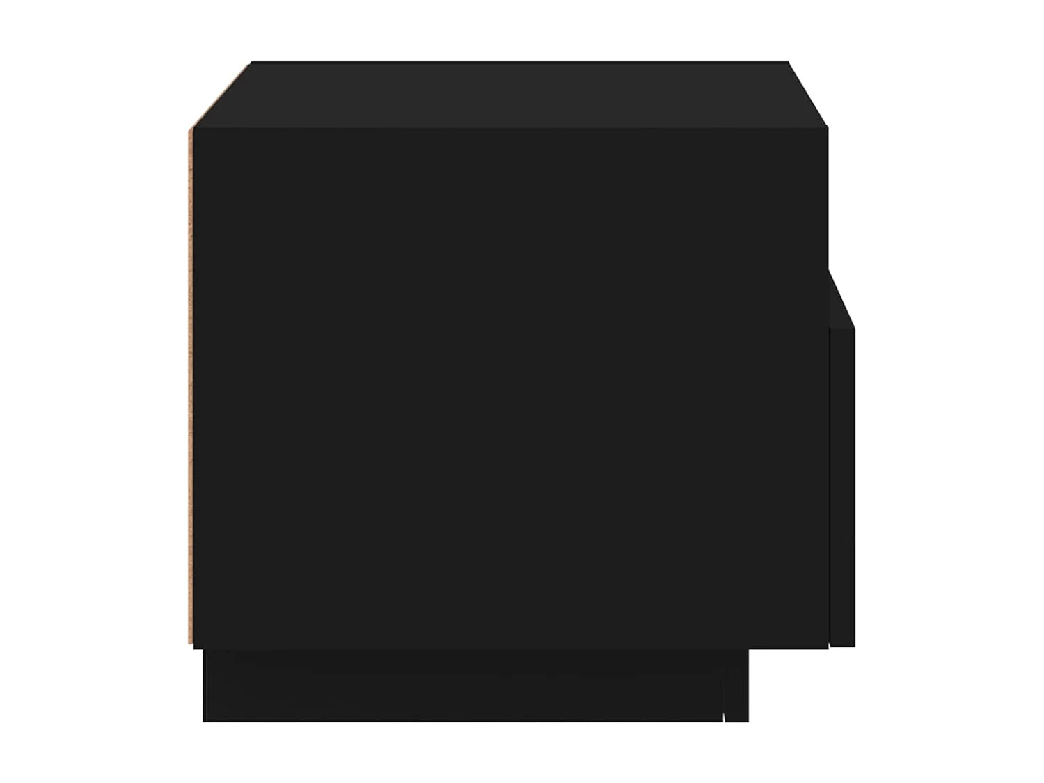 Prolenta Premium -  Armoires de chevet avec lumières LED 2 pcs noir 40x39x37 cm