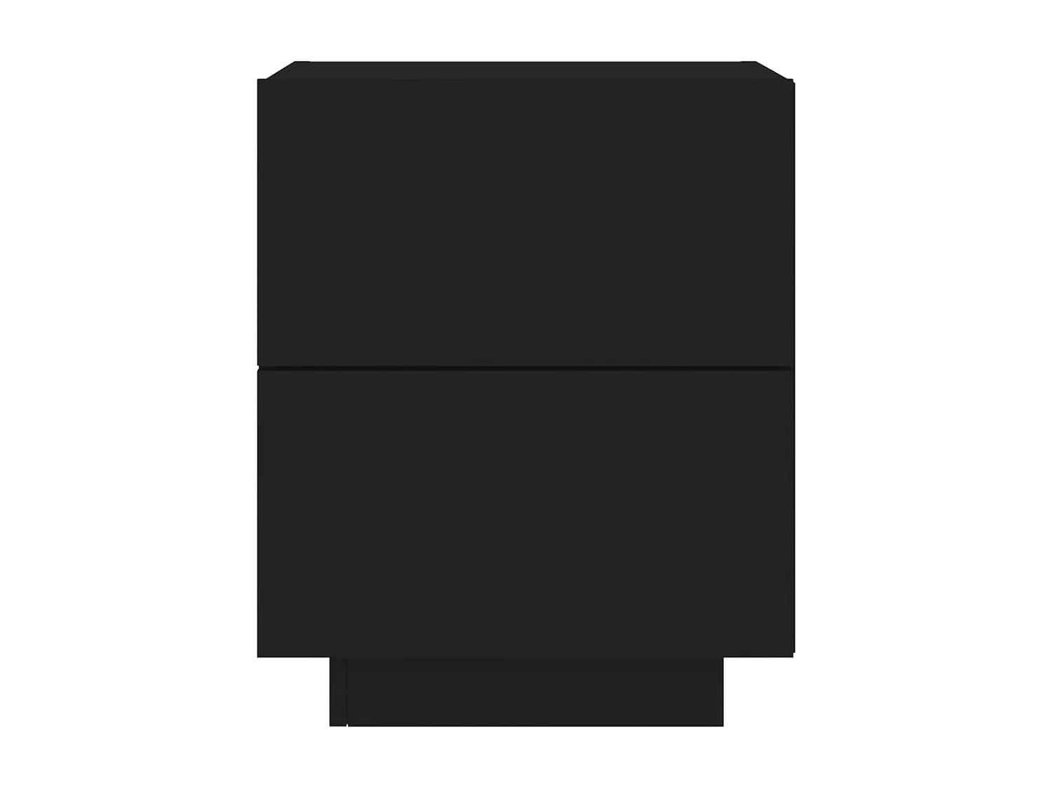 Marit Elise  Armoire de chevet avec lumières LED noir bois d'ingénierie