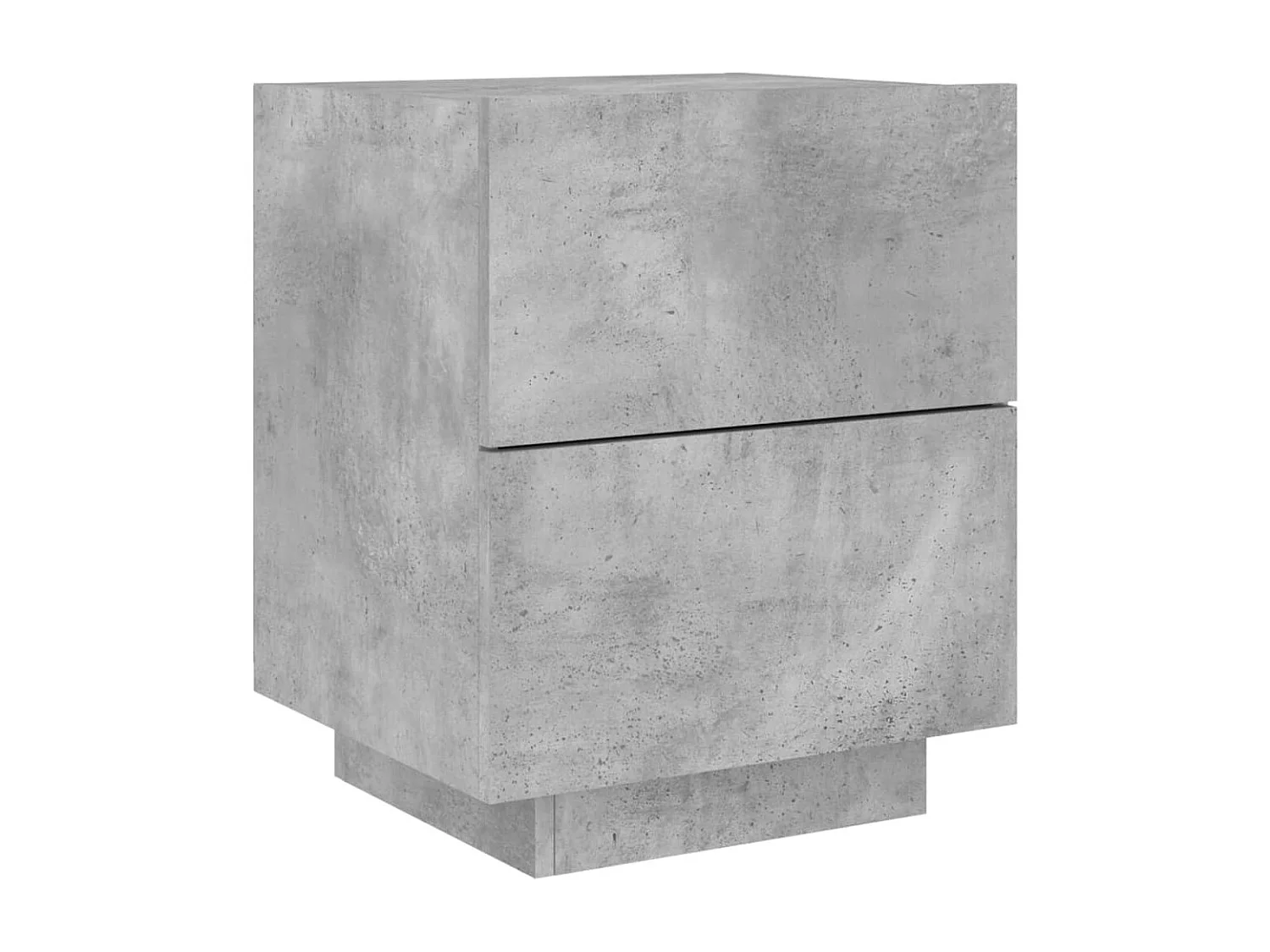 Marit Elise  Armoires de chevet et lumières LED 2 pcs gris béton