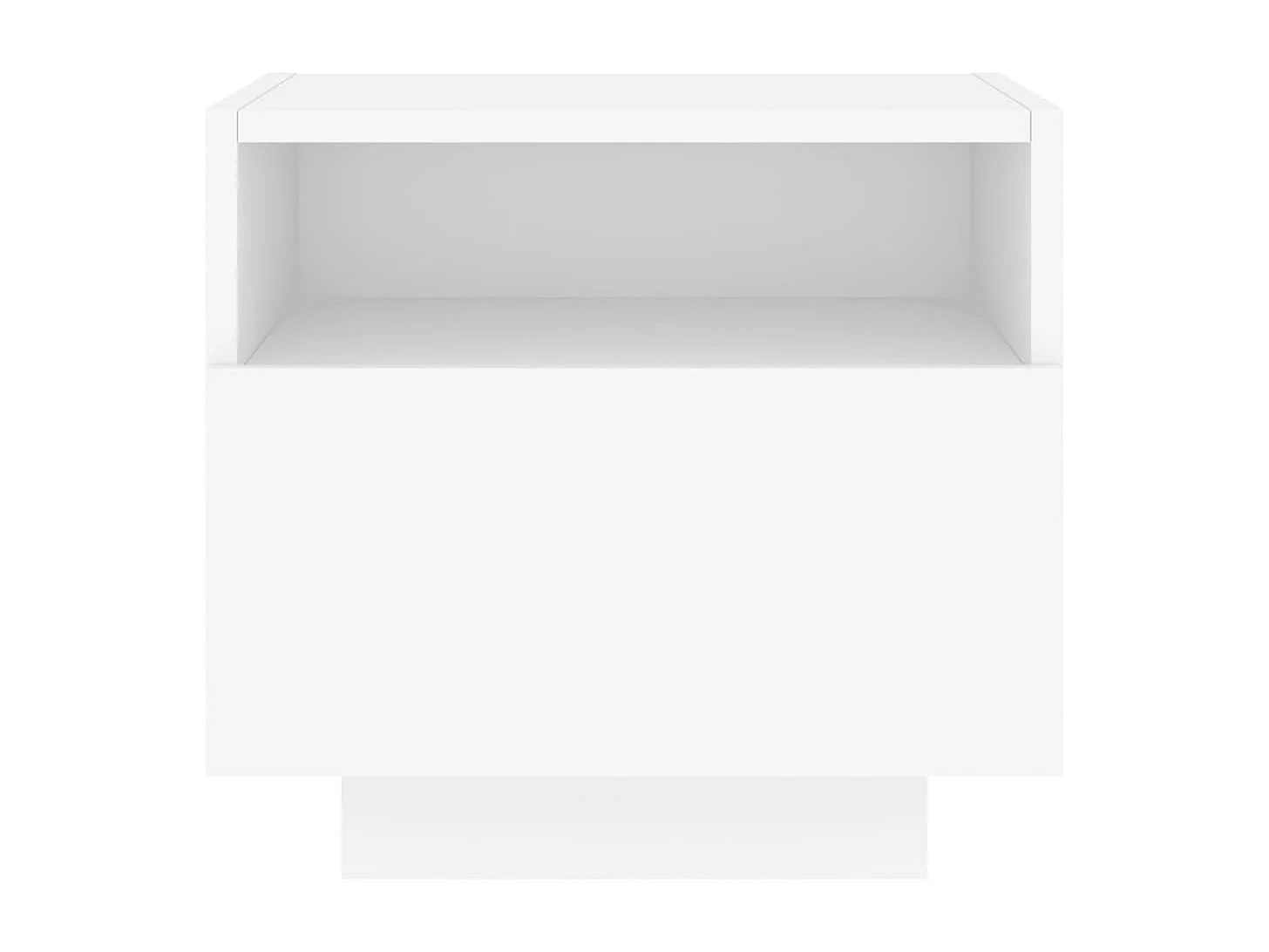 Prolenta Premium -  Table de chevet avec lumières LED blanc 40x39x37 cm