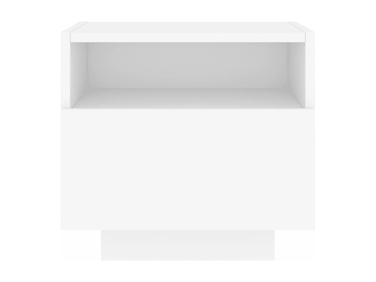 Prolenta Premium -  Table de chevet avec lumières LED blanc 40x39x37 cm