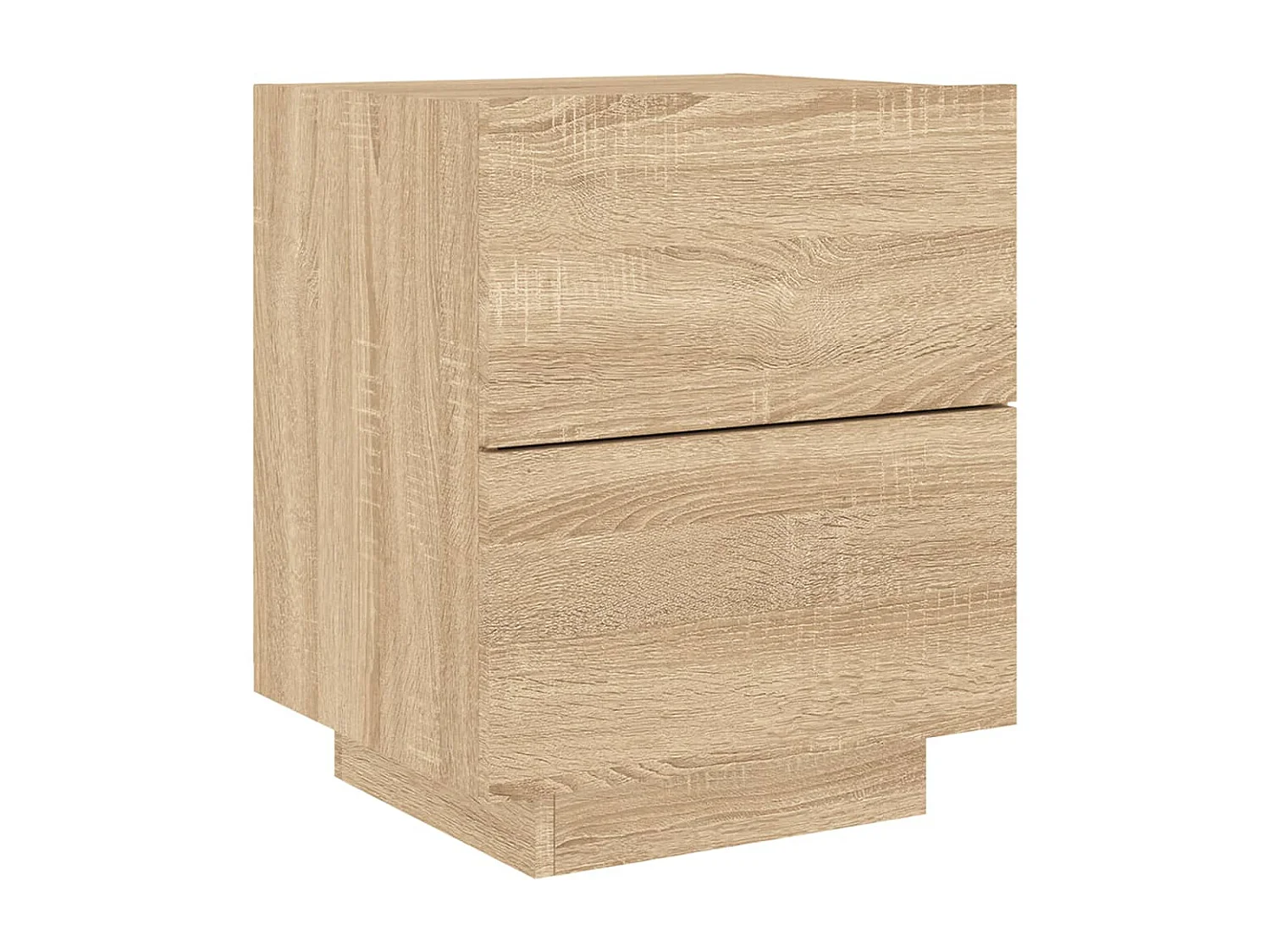 Prolenta Premium -  Mesita de noche con luces LED madera de ingeniería roble Sonoma