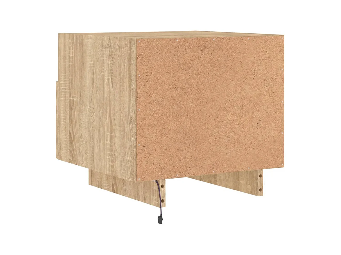 Prolenta Premium -  Mesitas de noche con luces LED 2 uds roble Sonoma 40x39x37 cm