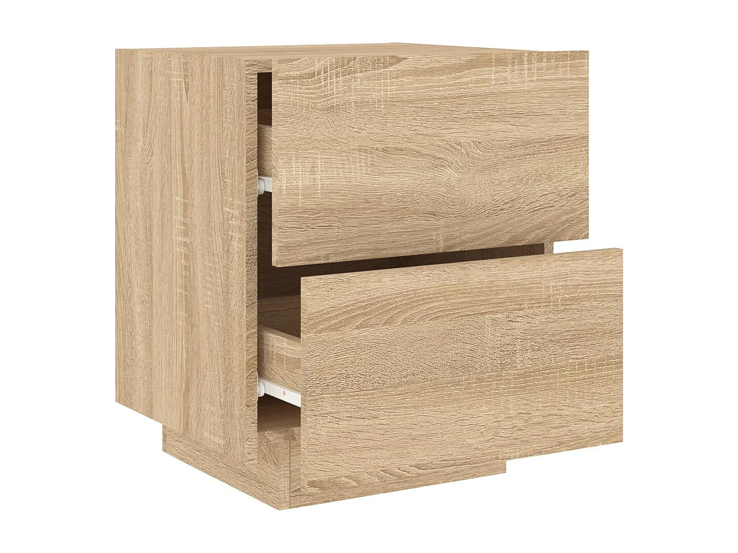 Marit Elise  Armoires de chevet et lumières LED 2 pcs chêne sonoma