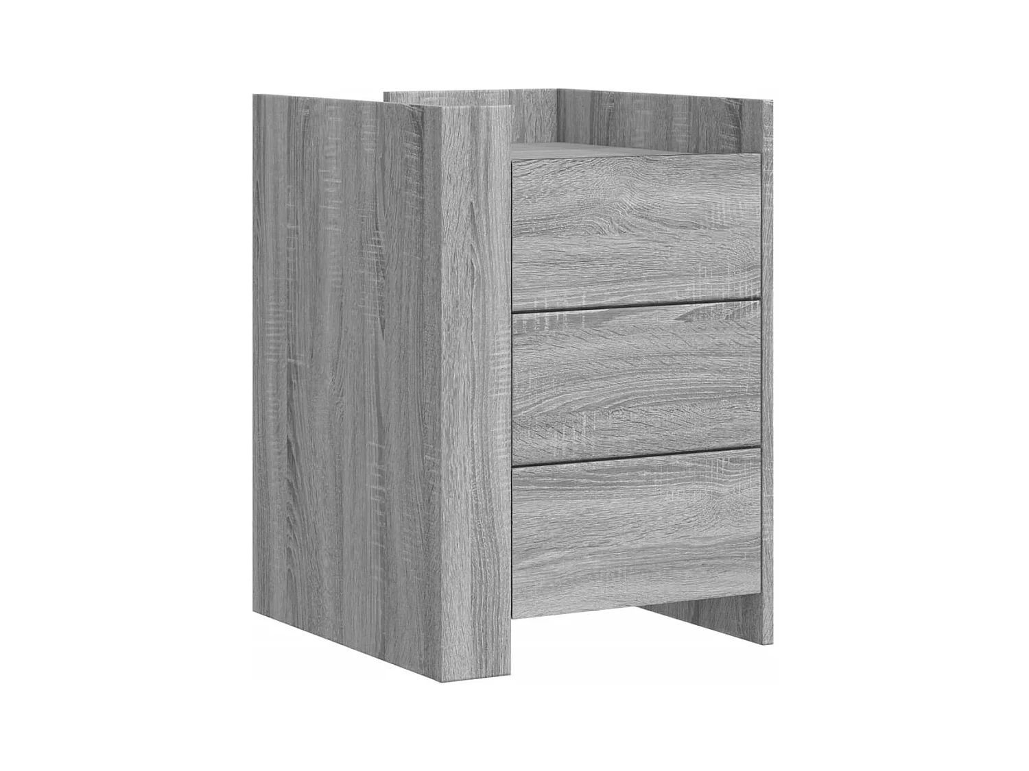 Frysa  Table de chevet sonoma gris 45x50x65 cm bois d'ingénierie