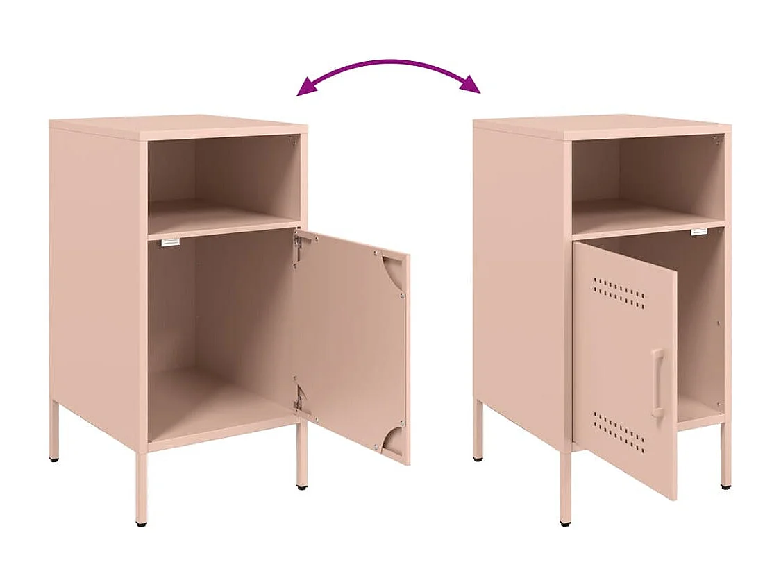 Channelview  Nachttisch Rosa 36x39x68 cm Stahl