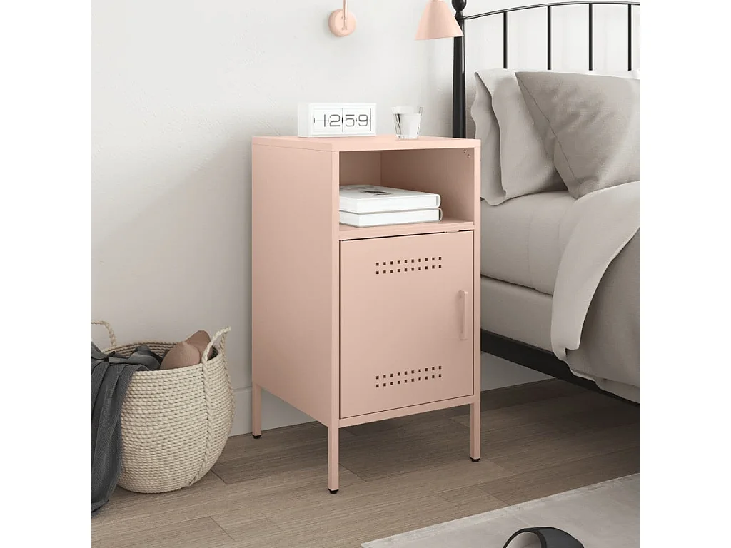 Channelview  Nachttisch Rosa 36x39x68 cm Stahl