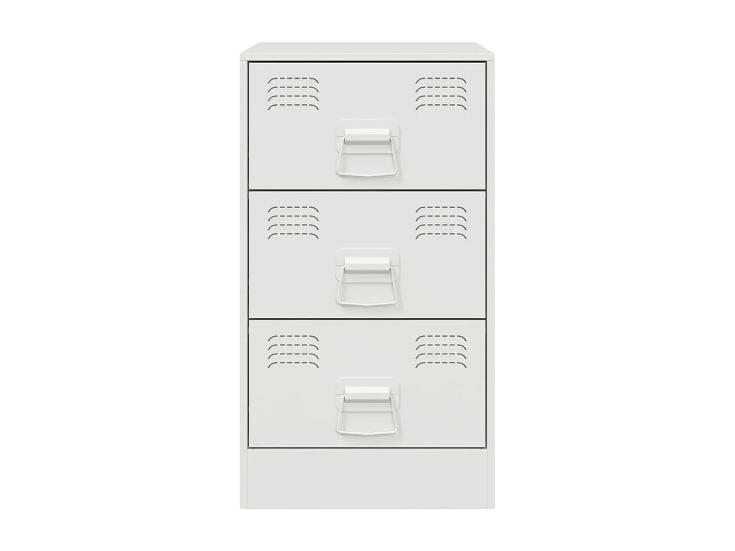 Hereford  Tables de chevet 2 pcs blanc 34,5x39x62 cm acier