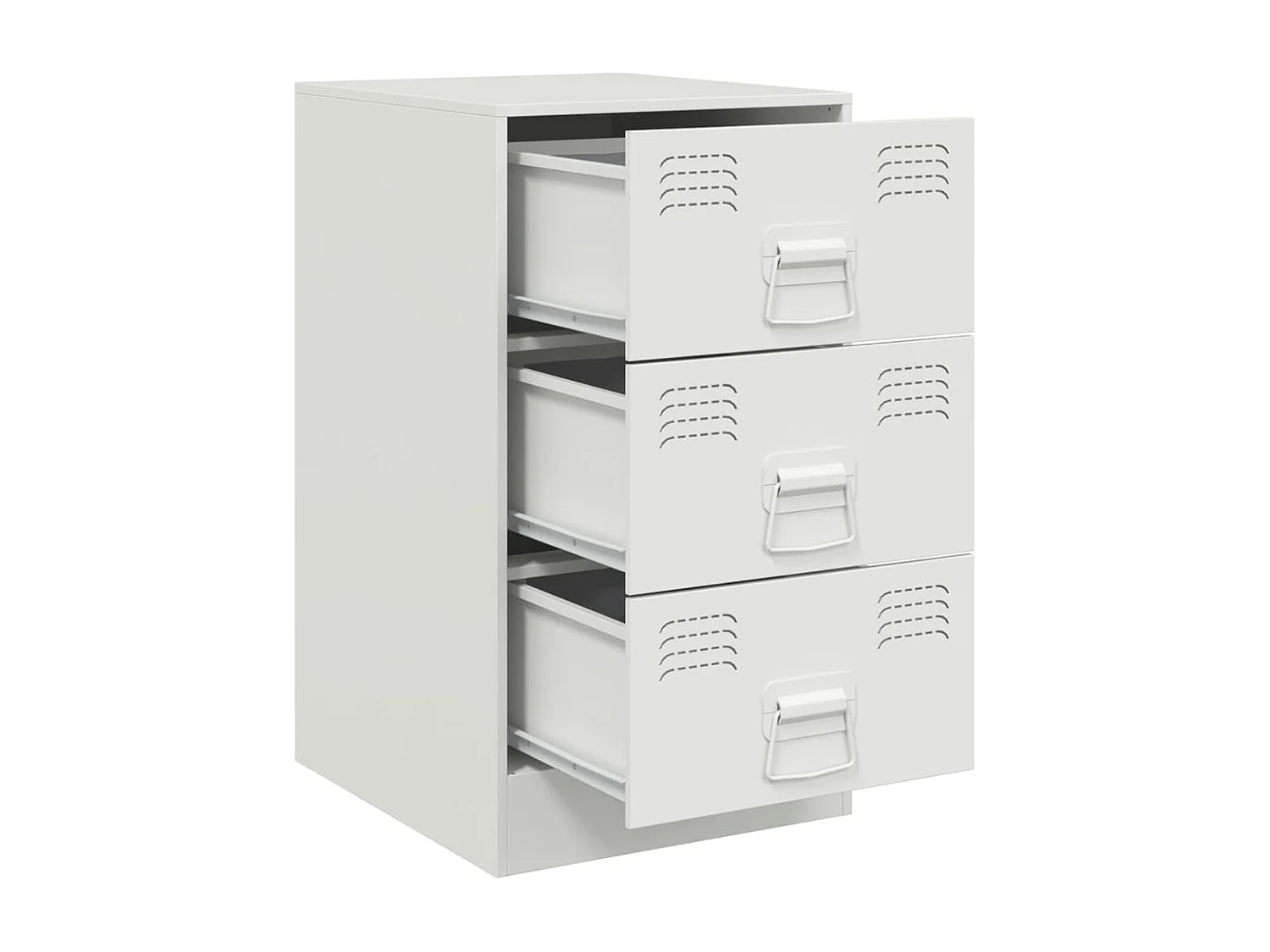 Hereford  Tables de chevet 2 pcs blanc 34,5x39x62 cm acier