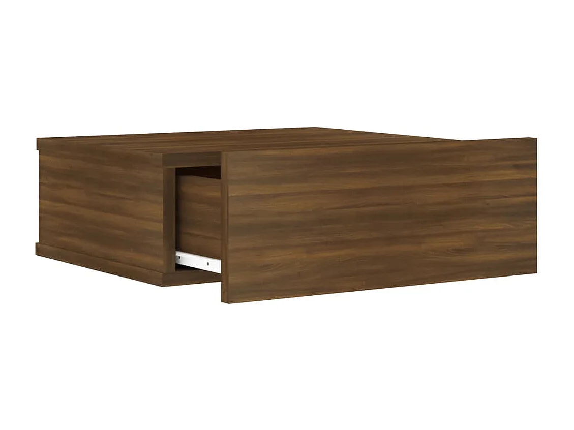 Stanford  Table de chevet flottante Chêne marron 40x30x15 cm