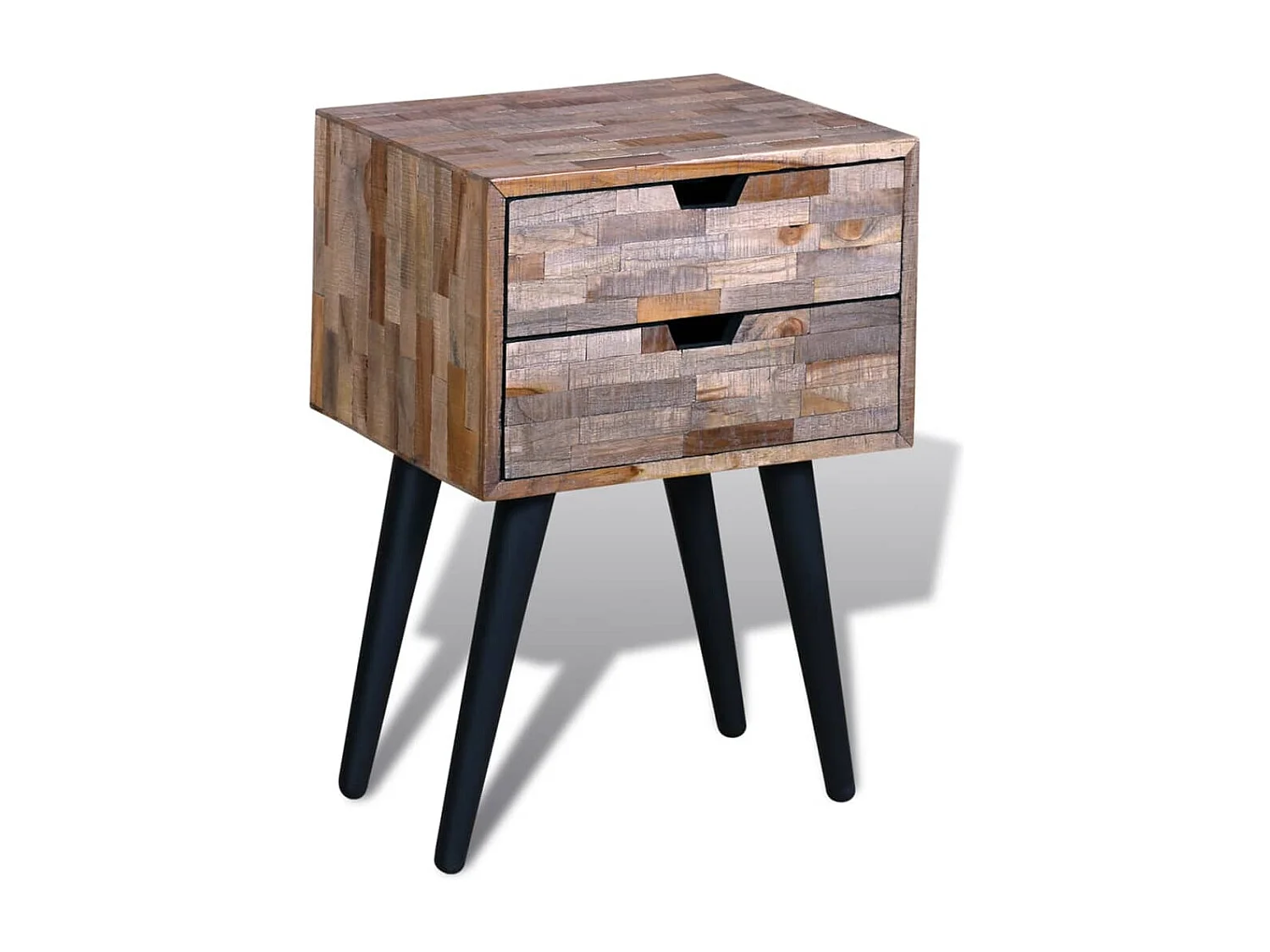 Garden Furniture -  Nachtkastje met 2 lades gerecycled teakhout