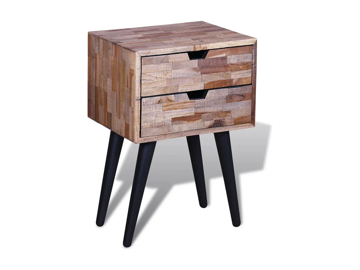 Garden Furniture -  Nachtkastje met 2 lades gerecycled teakhout