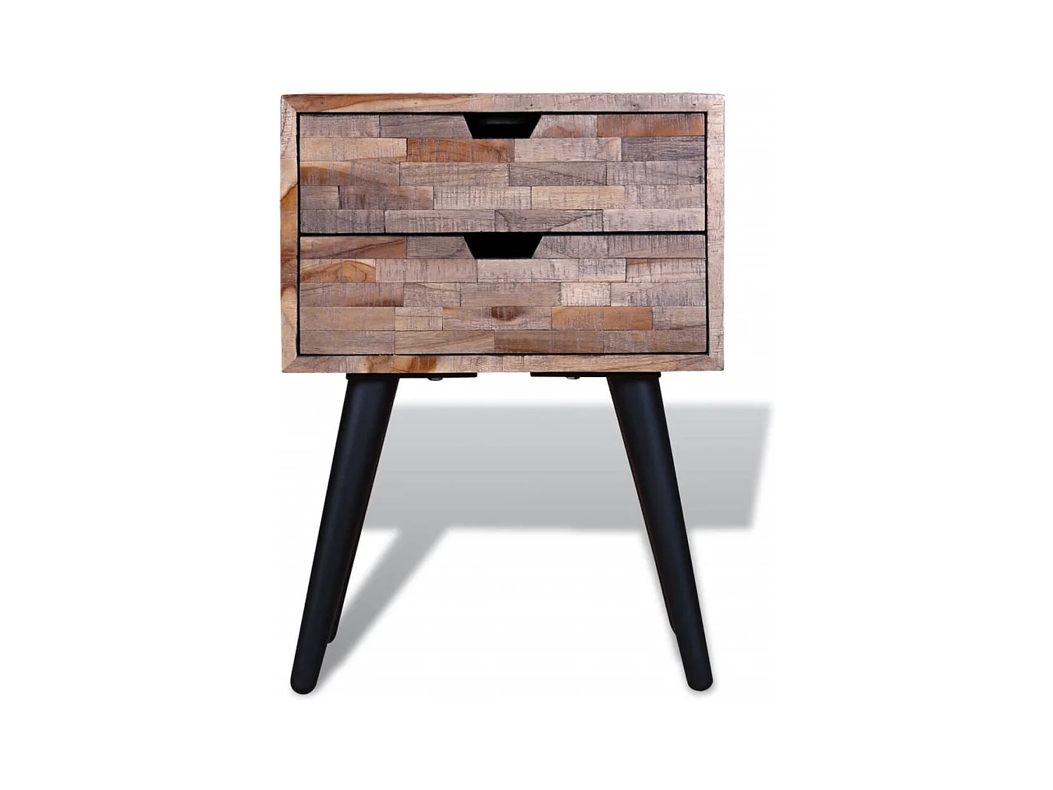 Garden Furniture -  Nachtkastje met 2 lades gerecycled teakhout