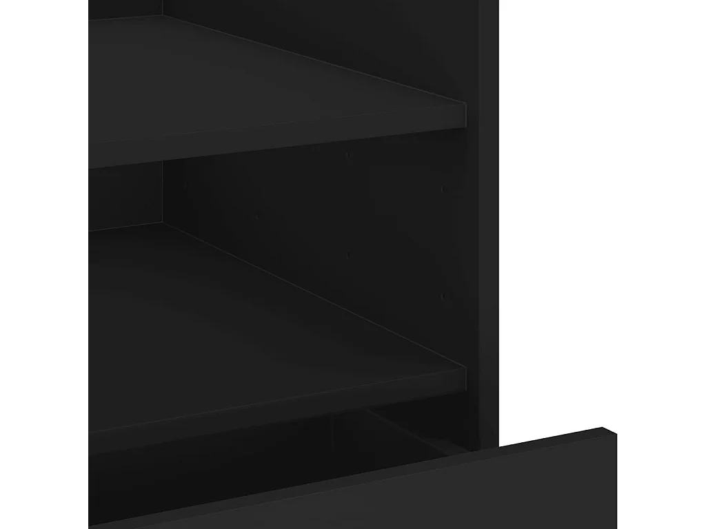 Chesnee  Table de chevet noir 45x50x50 cm bois d’ingénierie