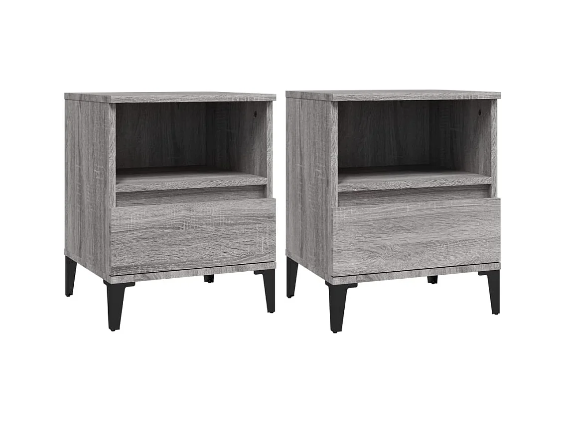 Centennial  Tables de chevet 2 pcs Sonoma gris 40x35x50 cm