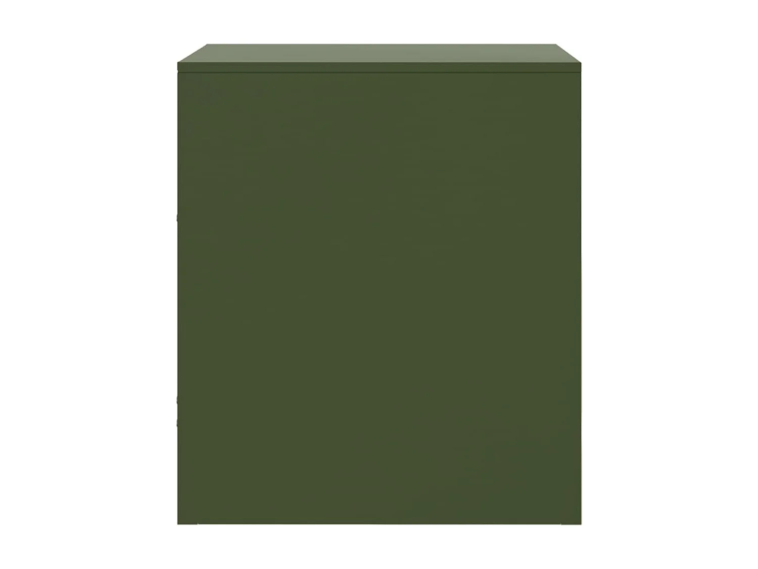 Elthor  Tables de chevet 2 pcs vert olive 34,5x39x44 cm acier