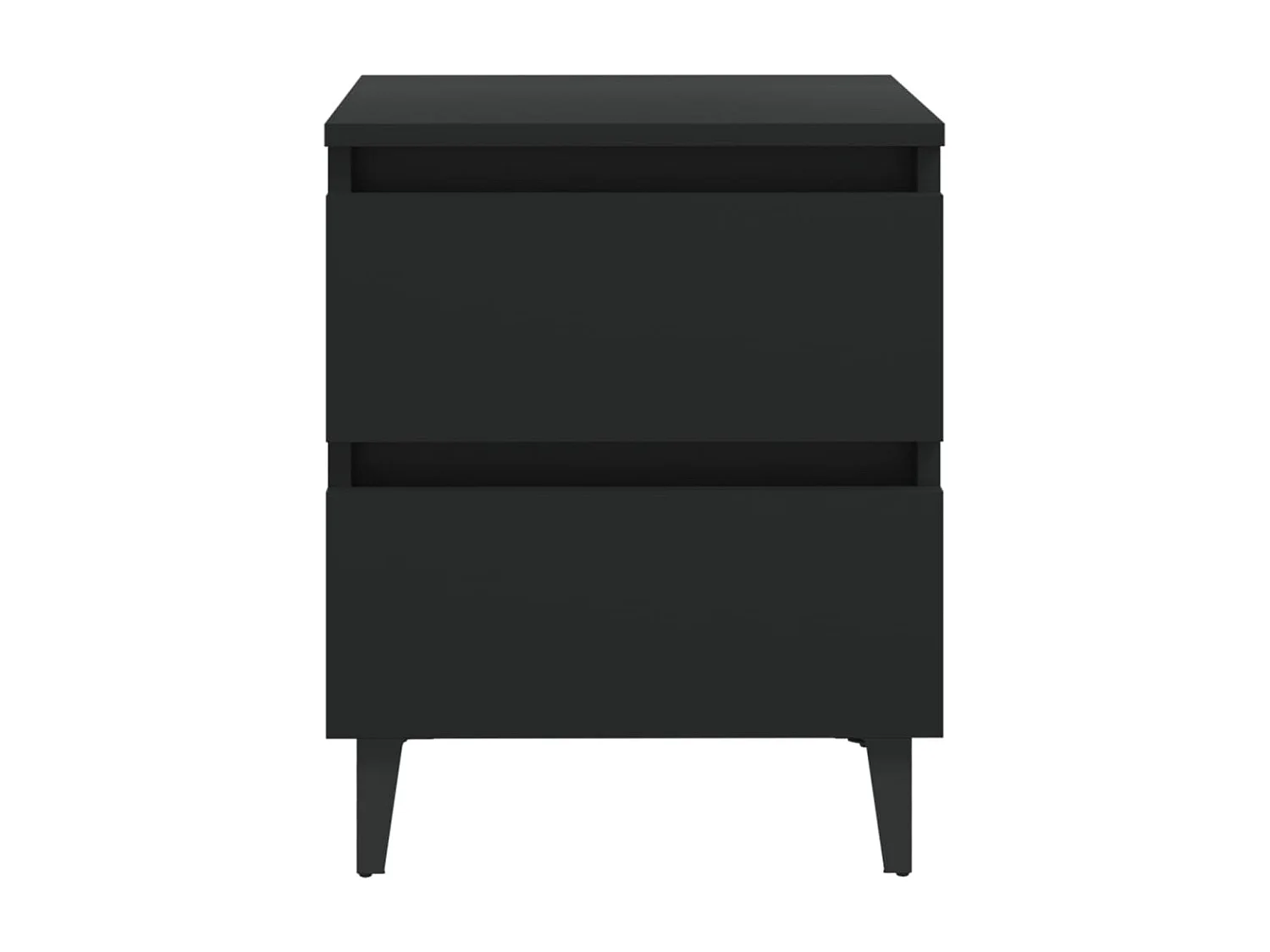 Orvieto  Nachtkastjes 2 st 40x35x50 cm bewerkt hout zwart