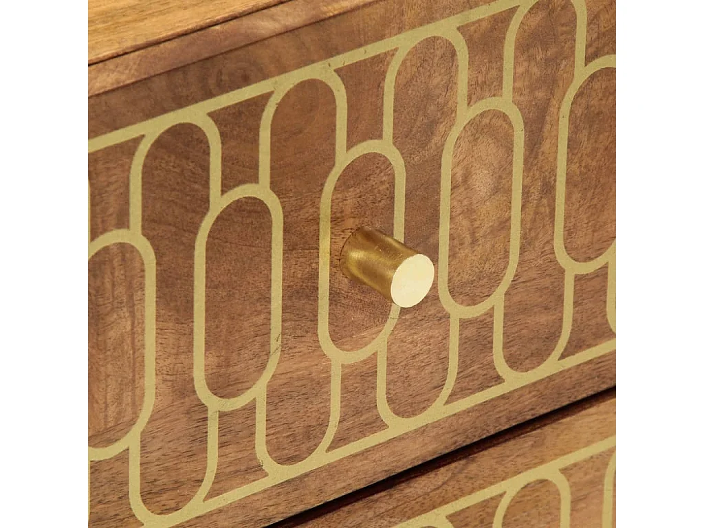 Fryrda  Table de chevet 40x33x46 cm Bois de manguier solide