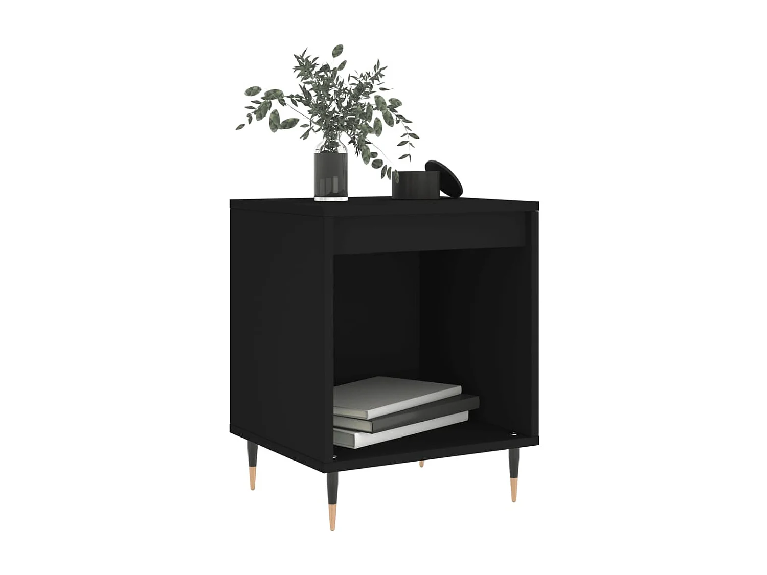 Dustin Mason  Table de chevet Noir 40x35x50 cm Bois d’ingénierie