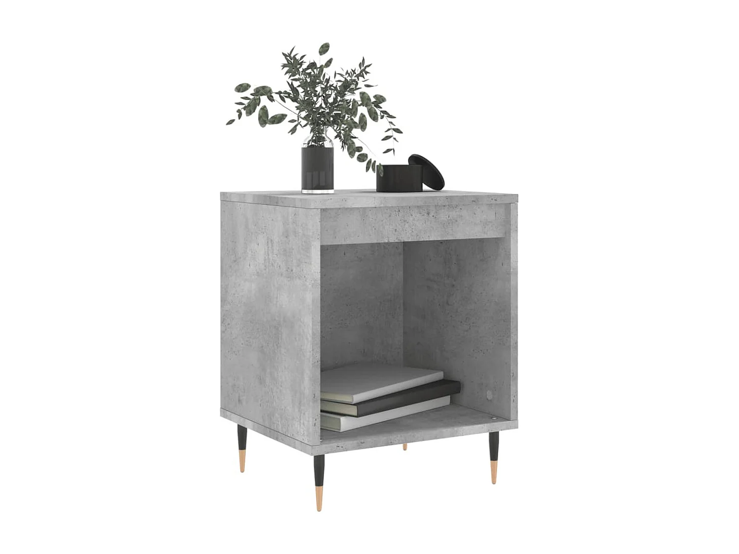 Dustin Mason  Tables de chevet 2 pcs gris béton 40x35x50 cm bois d’ingénierie