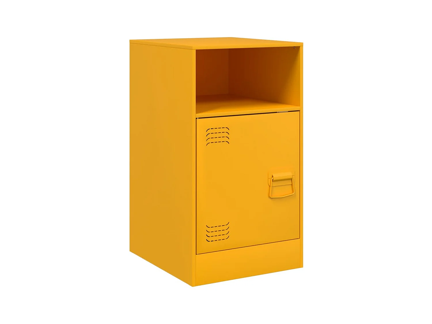 Chasity  Table de chevet jaune moutarde 34,5x39x62 cm acier