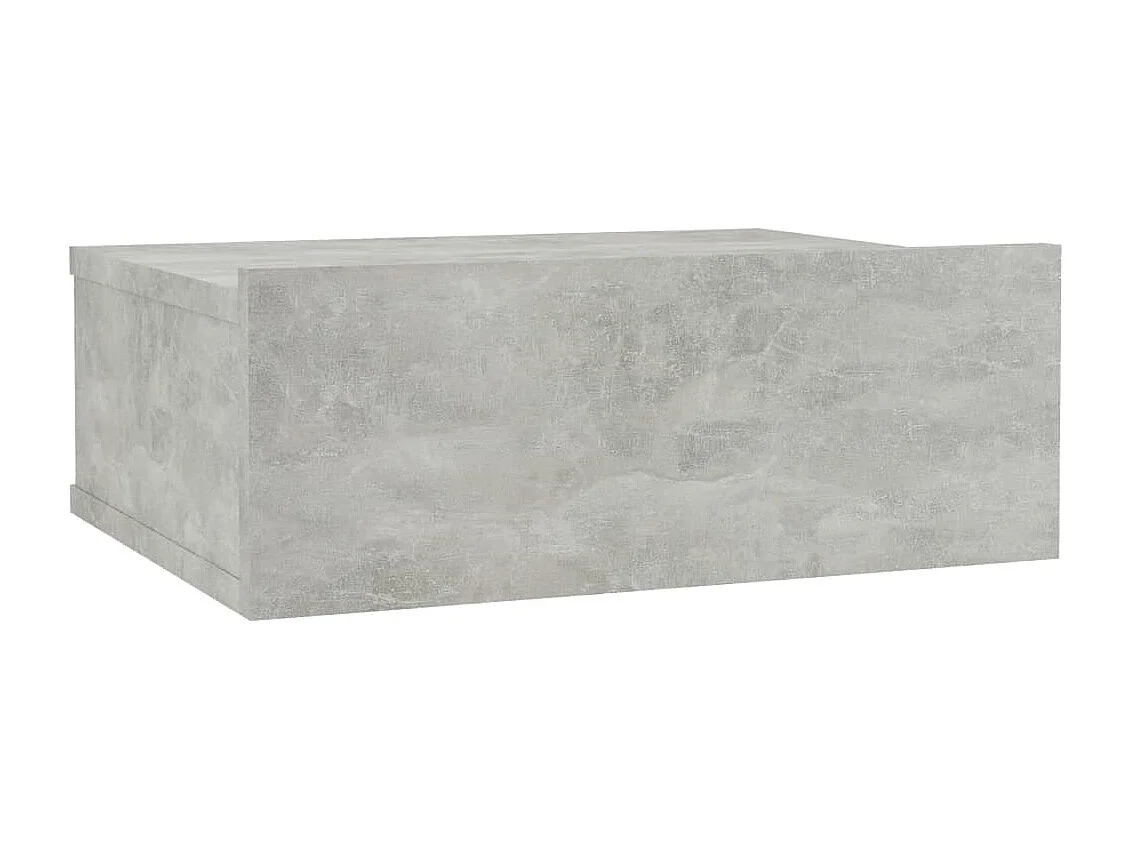 Stanford  Table de chevet flottante Gris béton Bois d'ingénierie