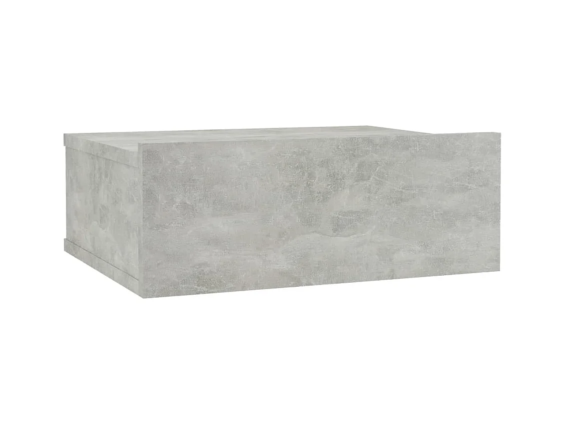 Stanford  Table de chevet flottante Gris béton Bois d'ingénierie