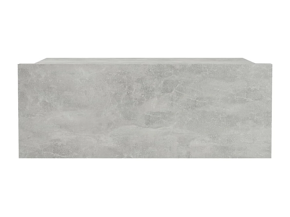 Stanford  Table de chevet flottante Gris béton Bois d'ingénierie