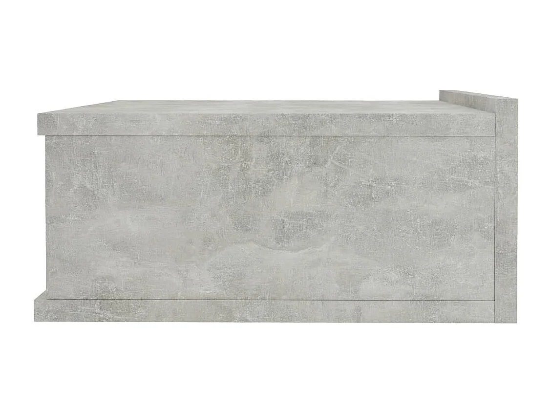 Stanford  Table de chevet flottante Gris béton Bois d'ingénierie