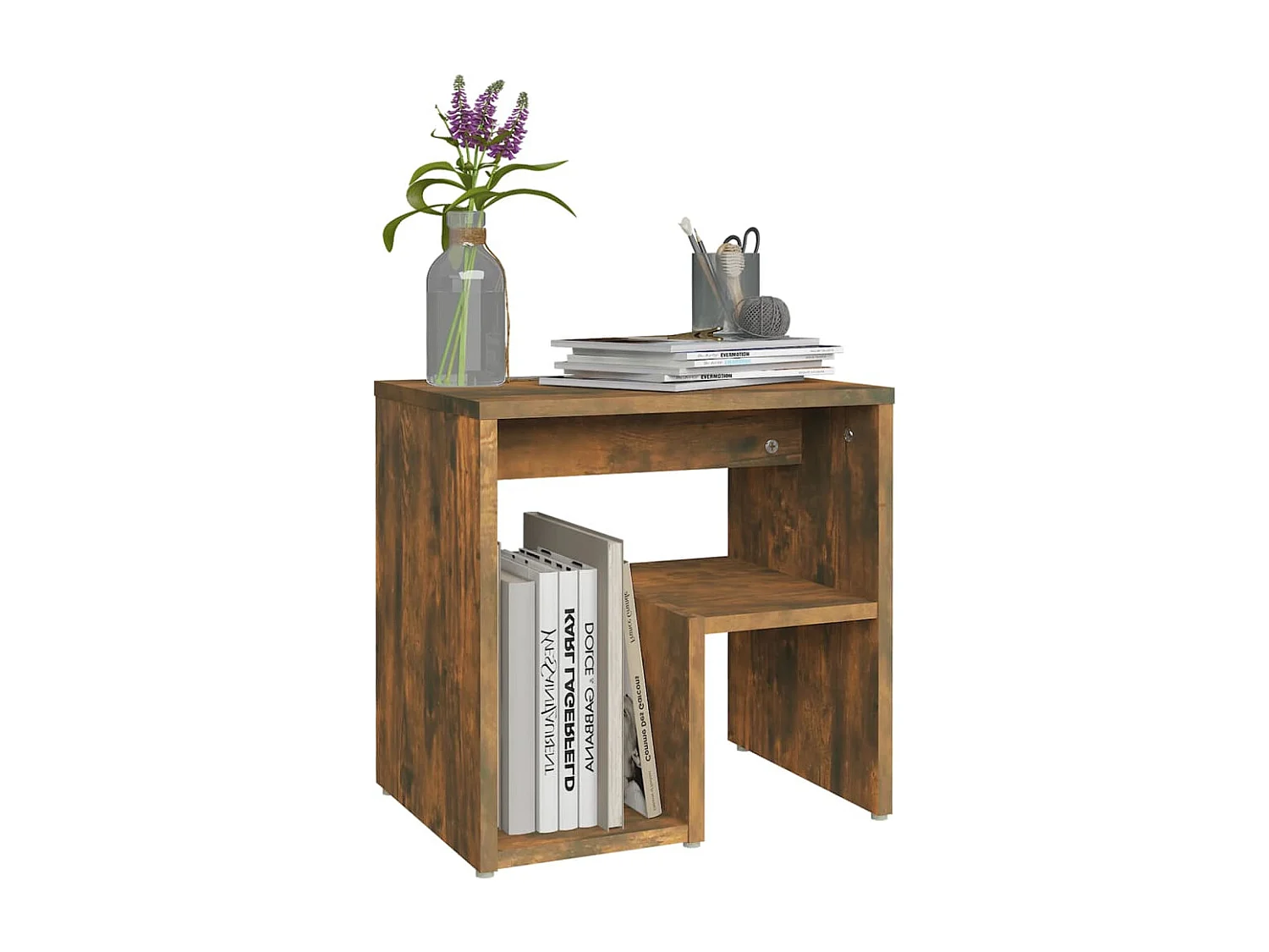 Ouderkerk aan den IJssel  Table de chevet Chêne fumé 40x30x40 cm Bois d'ingénierie