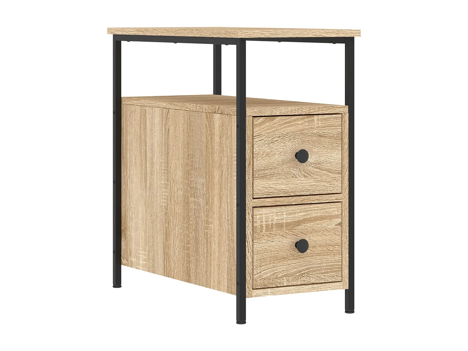 Chase City  Table de chevet chêne sonoma 30x60x60 cm bois d'ingénierie