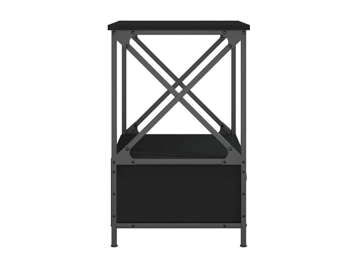 Hilda  Tables de chevet 2 pcs noir 50x41x65 cm bois d’ingénierie